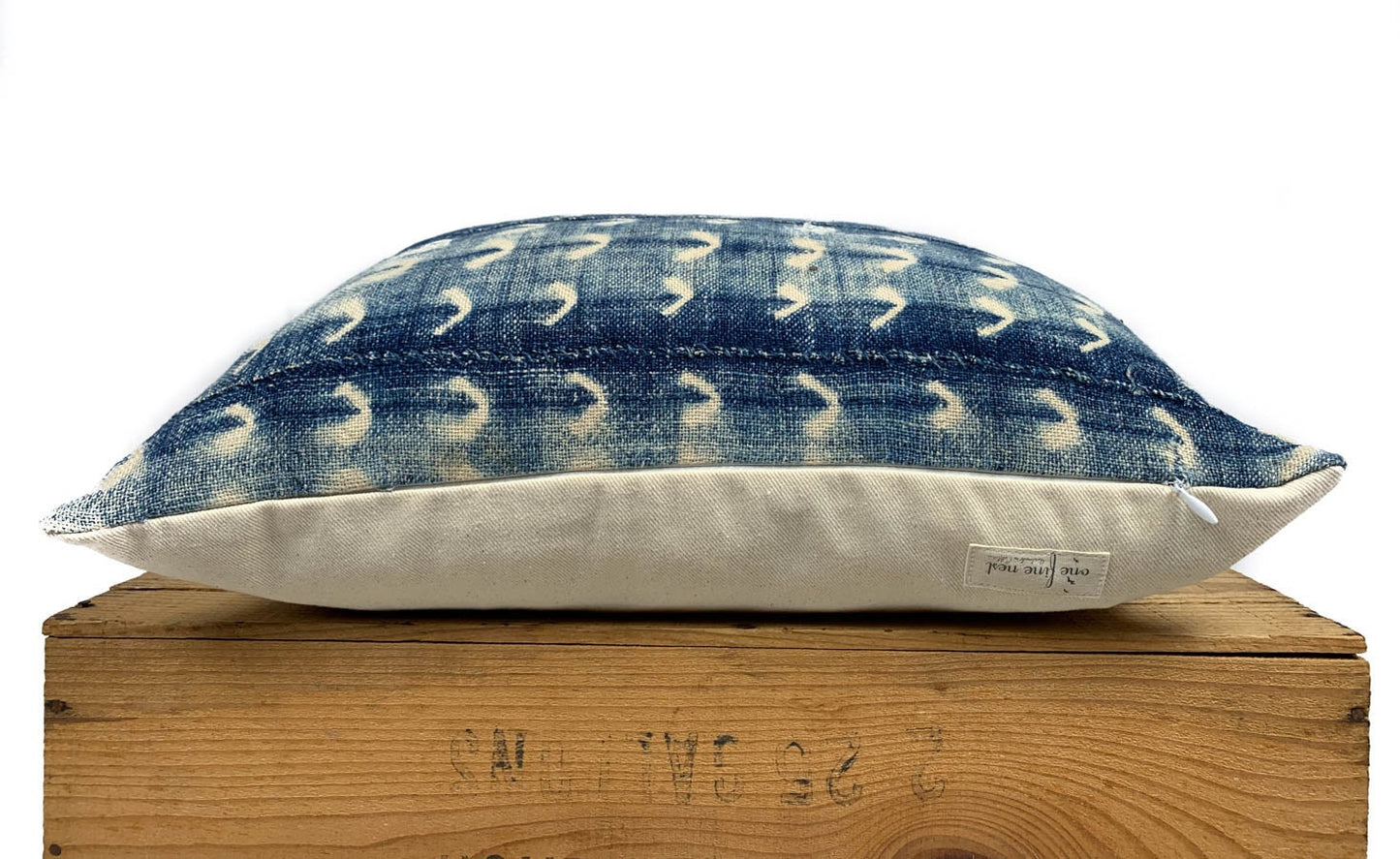Mudcloth Pillow Cover, Authentic Mud Cloth, Decorative Pillow, White, Multiple Sizes Available